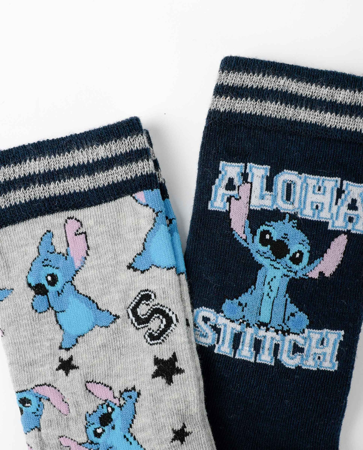 Calcetín de Caña Normal Aloha Stitch para Mujer, (Caja de 6 pares)