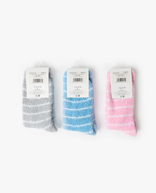 HOME Calcetín de Caña Normal Stripes Home para Mujer, (Caja de 6 pares)