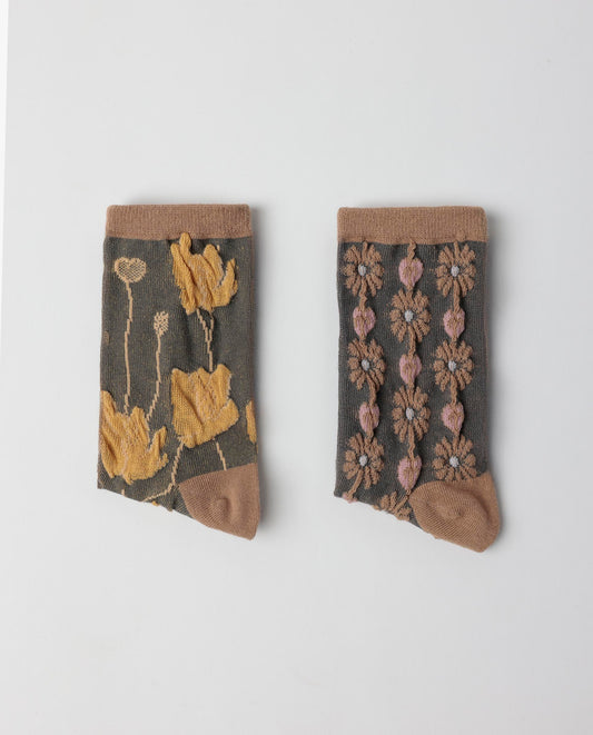 Calcetín de Caña Normal Special Flowers para Mujer, (Caja de 6 pares)