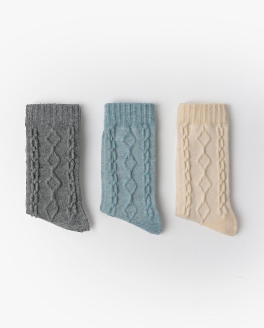 Calcetín de Caña Normal Textura para Mujer, (Caja de 6 pares)