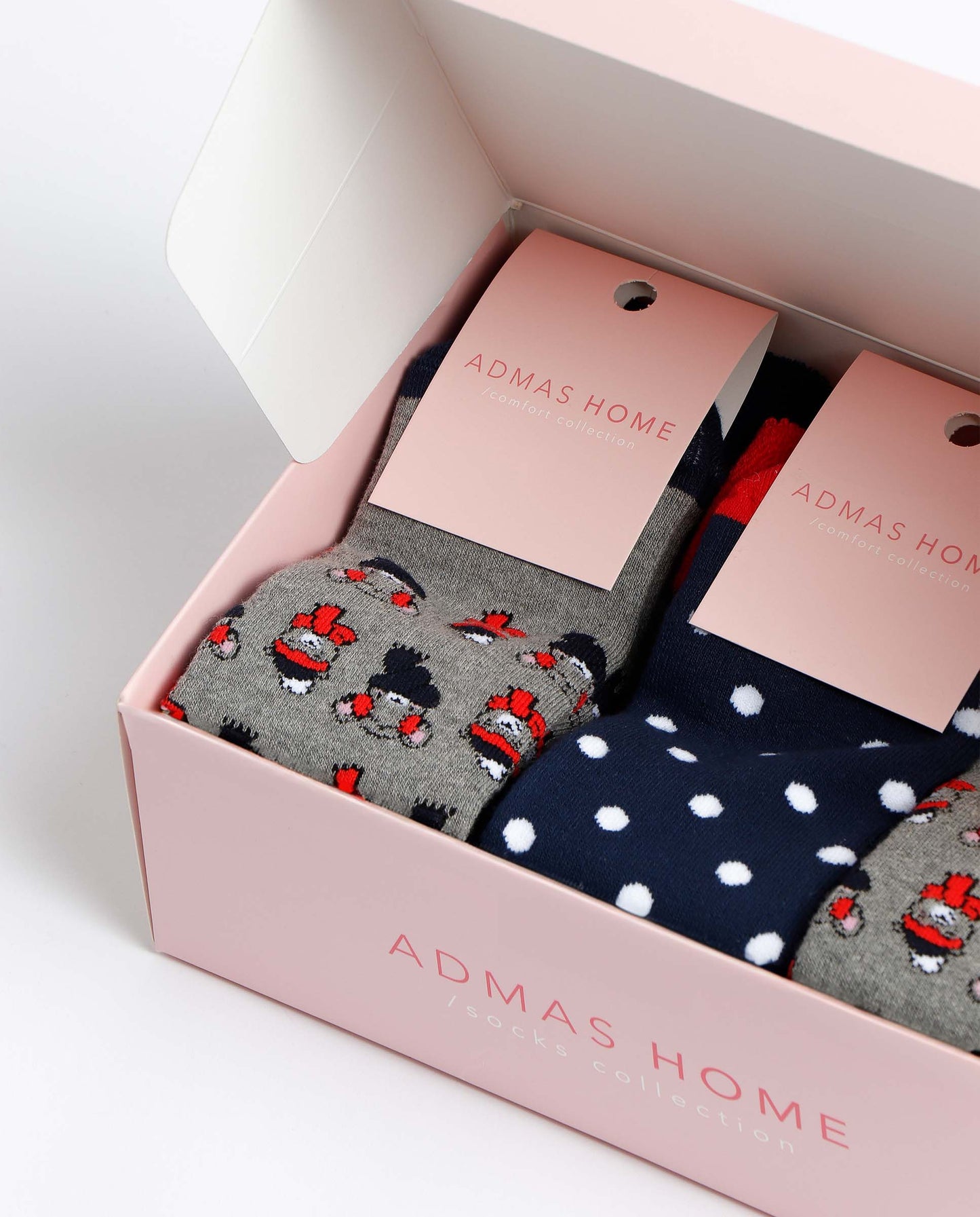 Calcetín Antideslizante Good Morning Mouse para Mujer, (Caja de 6 pares)