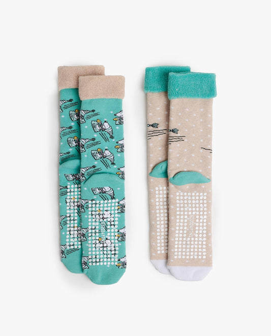 Calcetín Antideslizante Let It Snow para Mujer, (Caja de 6 pares)