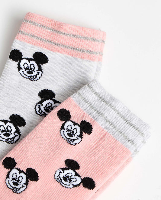 Calcetín Mickey Pink Small Faces para Mujer, (Caja de 6 unidades)