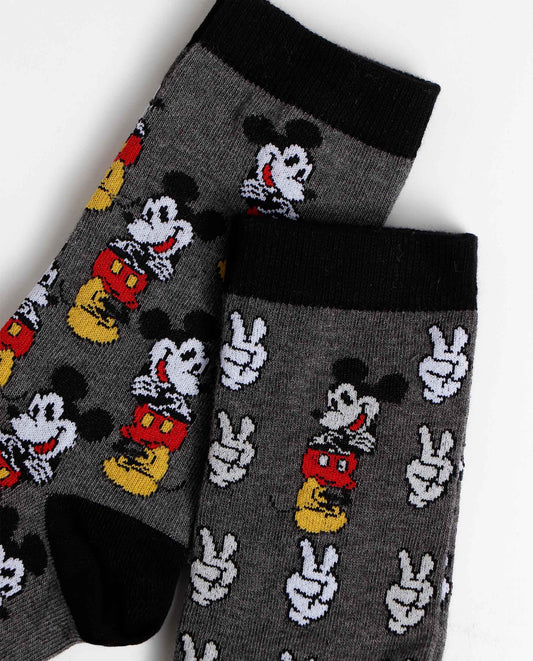 Calcetín Mickey Grey para Hombre, (Caja de 6 unidades)