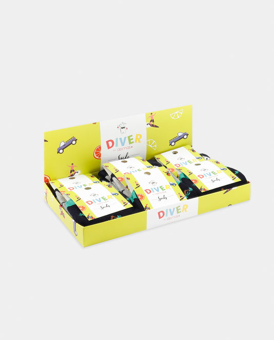 Calcetín Tobillero Beach para Hombre, (Caja de 6 unidades)