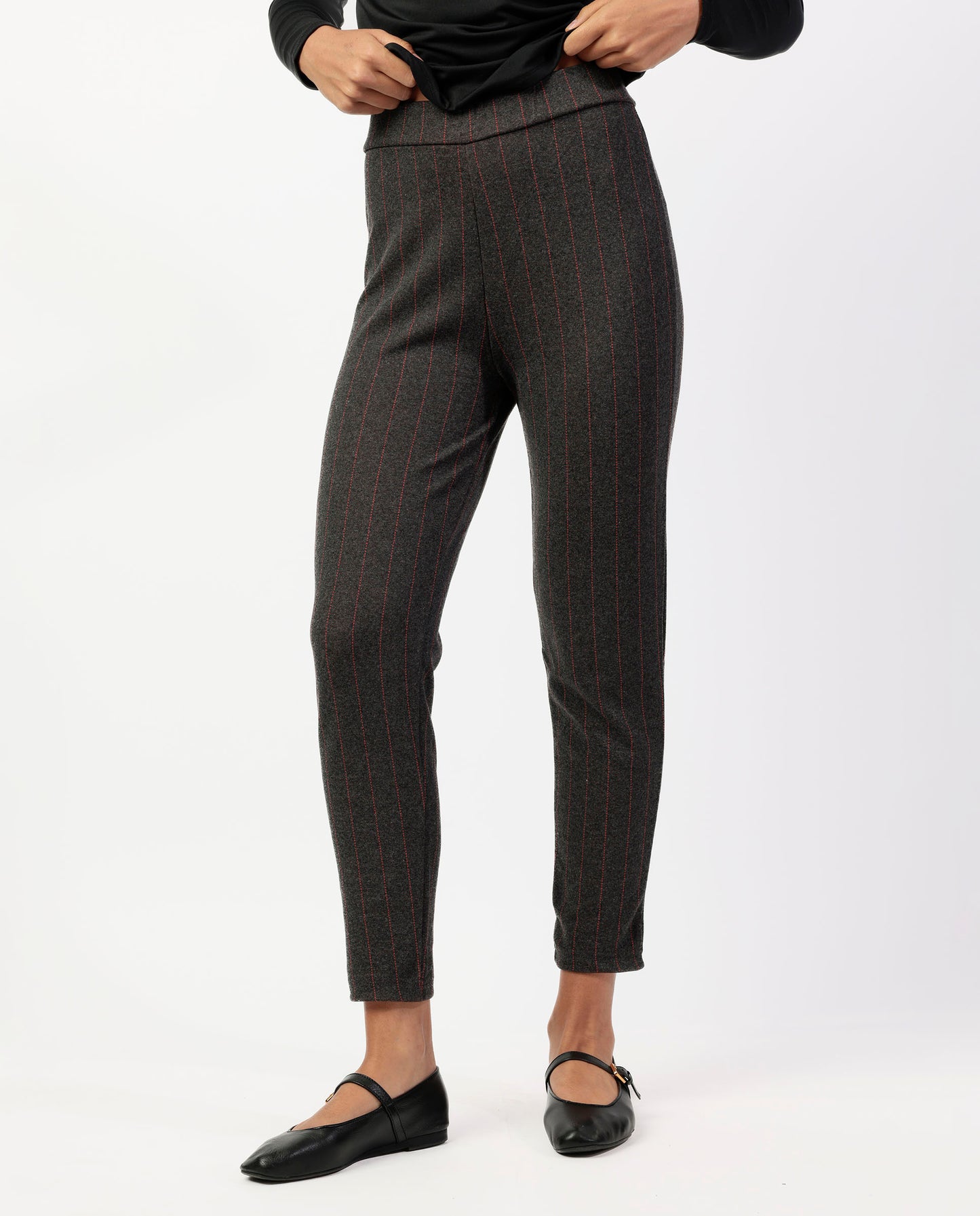 Pantalón Elástico Largo Diplomático Rayas para Mujer