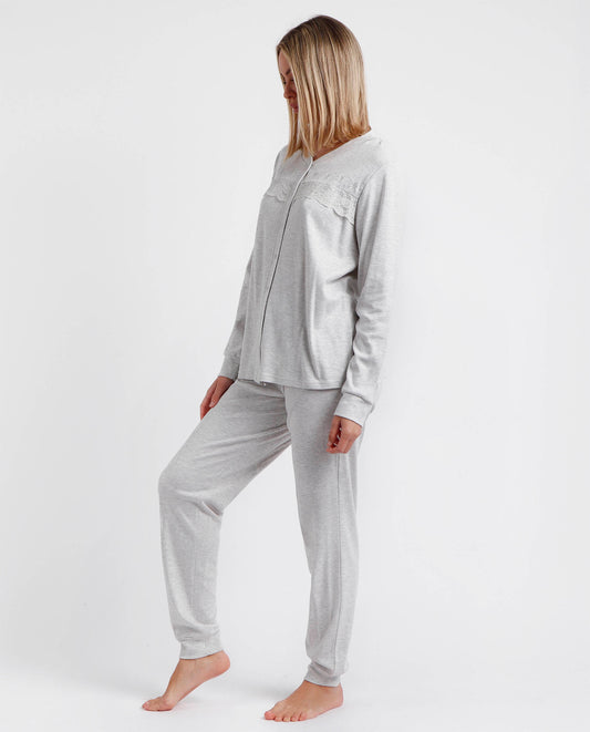 Pijama Abierto Manga Larga Winter Classic para Mujer