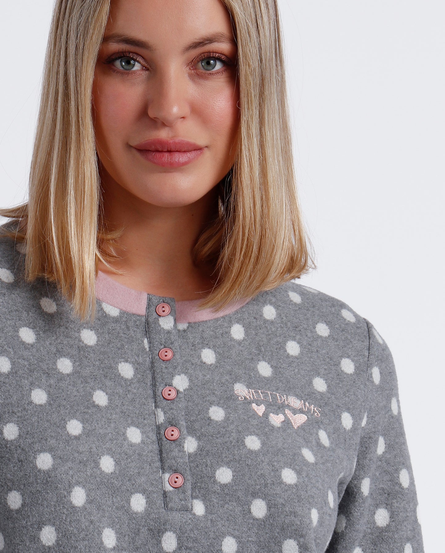 Pijama Manga Larga Sweet Dots A para Mujer
