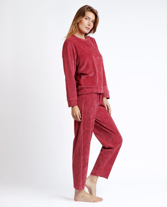 Pijama Manga Larga Corduroy para Mujer