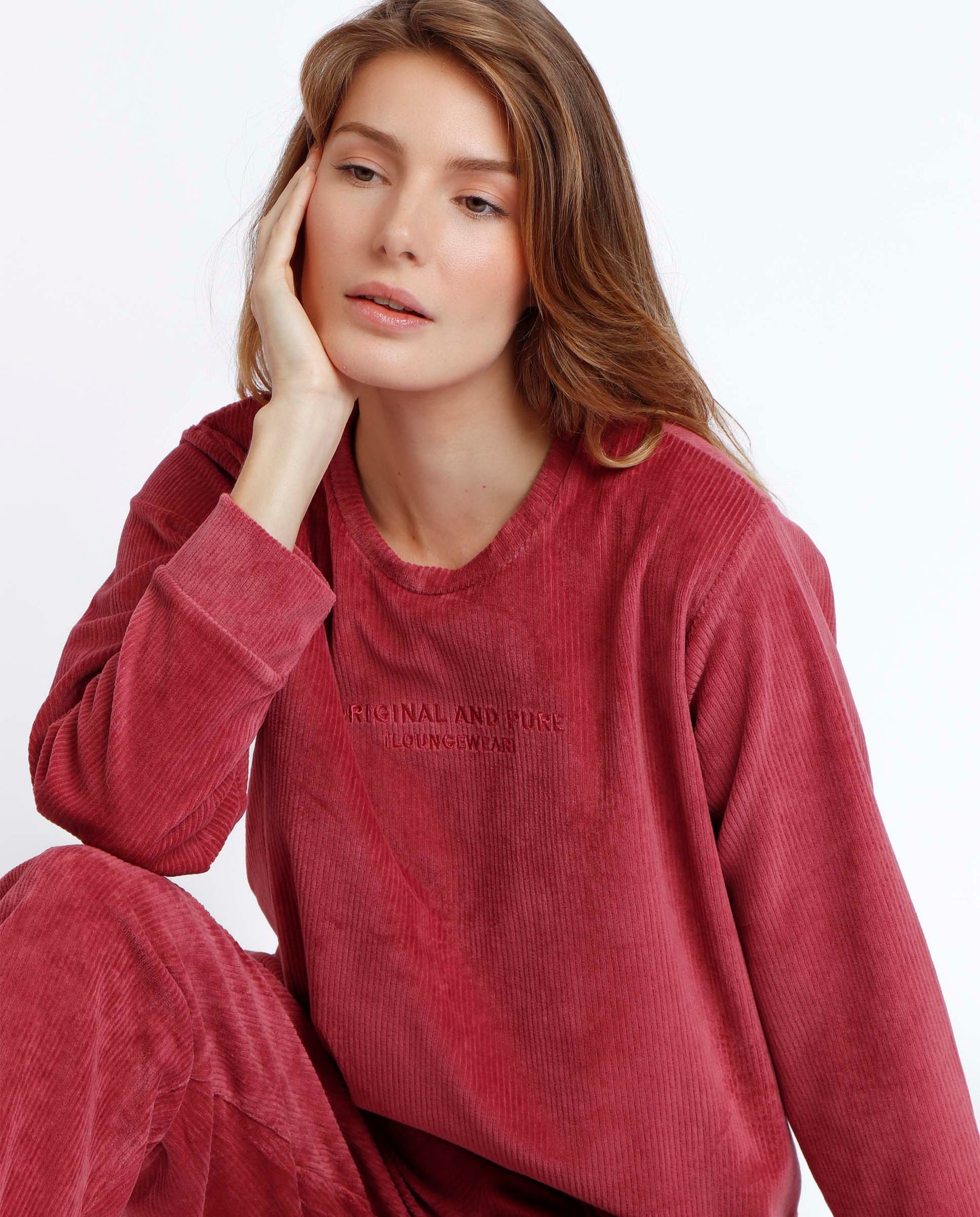Pijama Manga Larga Corduroy para Mujer