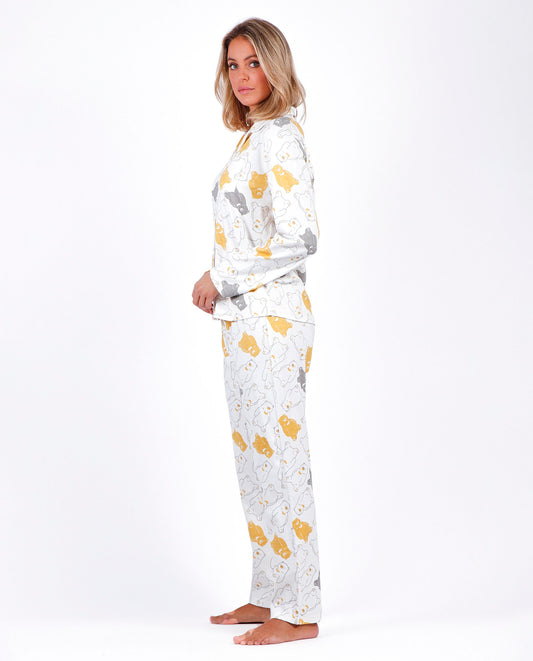 Pijama Abierto Manga Larga Warm Hugs para Mujer