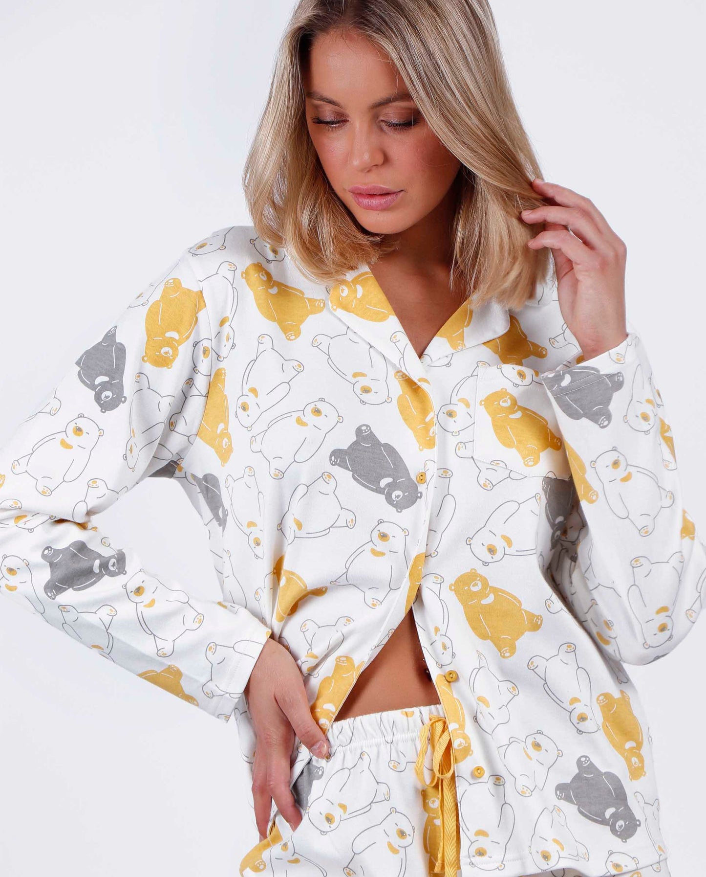 Pijama Abierto Manga Larga Warm Hugs para Mujer