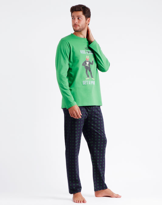 Pijama Manga Larga Kermit Kiss para Hombre