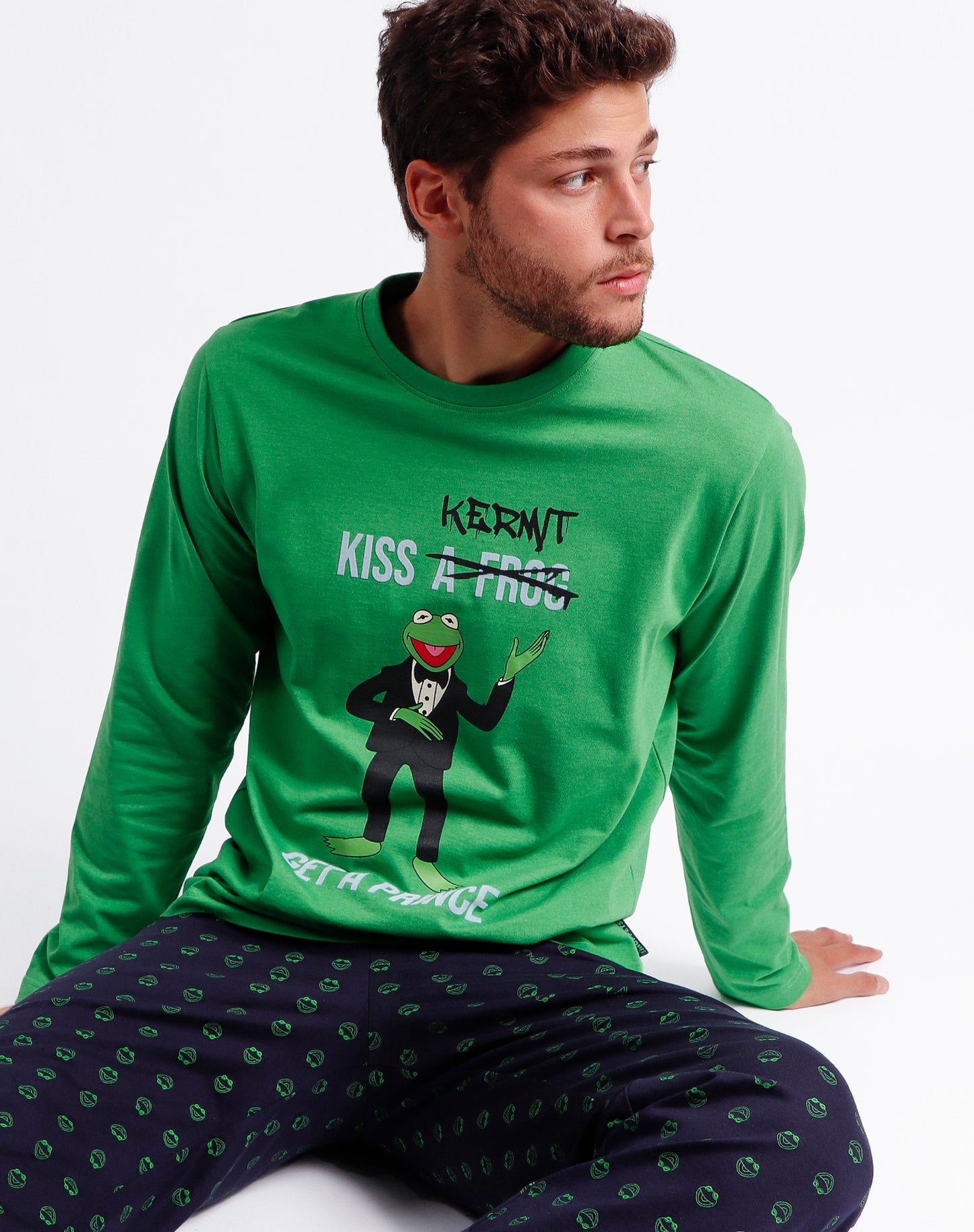 Pyjama à manches longues Kermit Kiss pour hommes