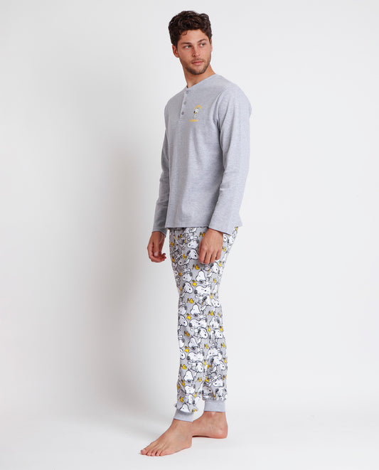 Pijama Manga Larga Snoopy Funny para Hombre
