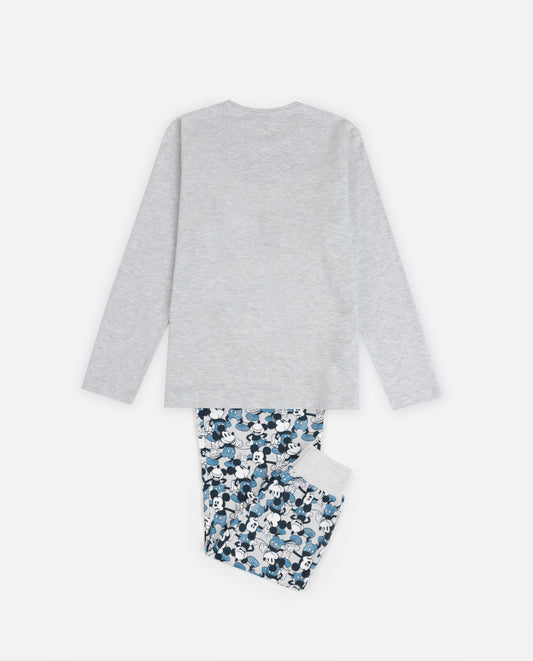 Pijama Manga Larga Mickey Jeans para Niño