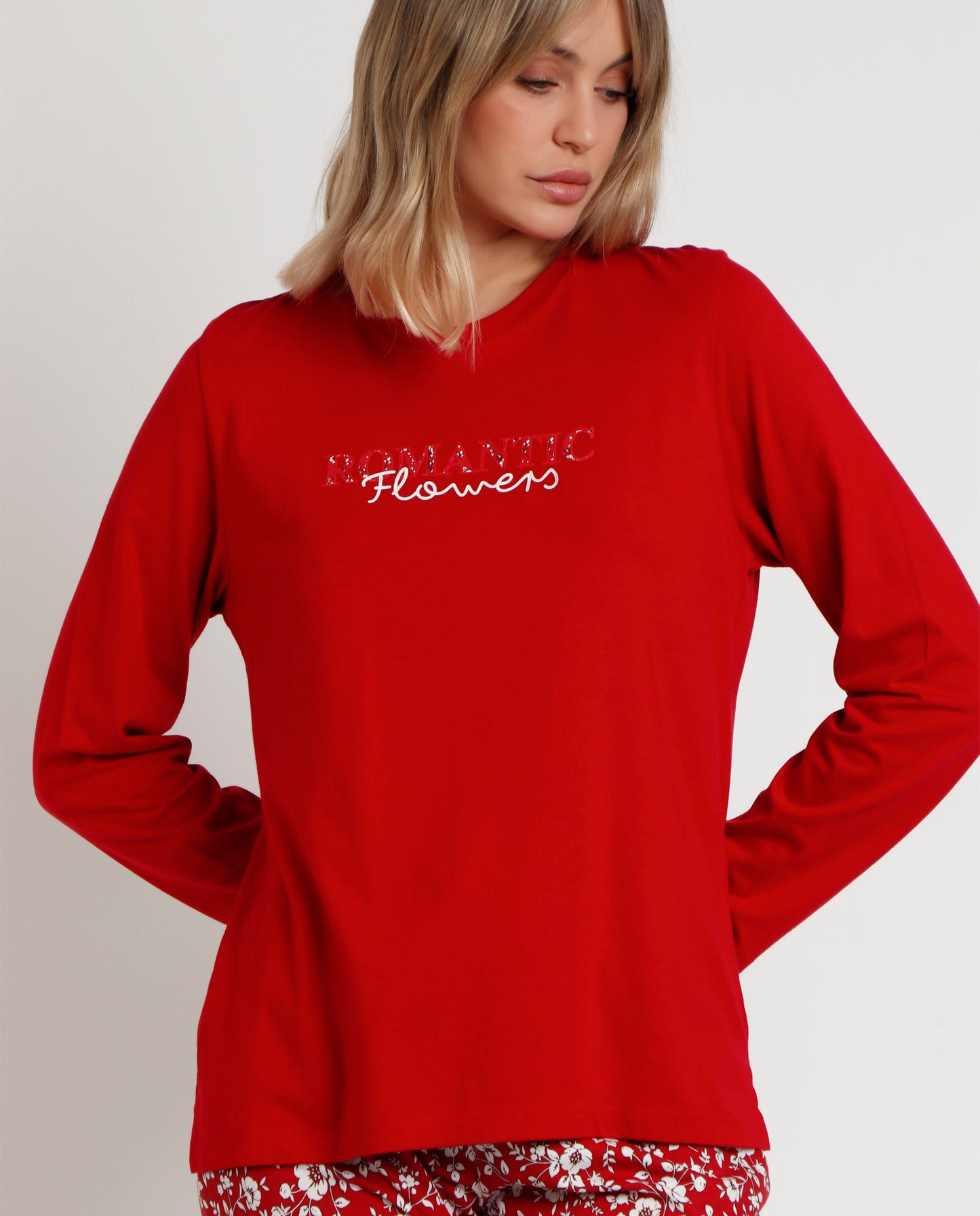 Pijama Manga Larga Romantic Winter para Mujer