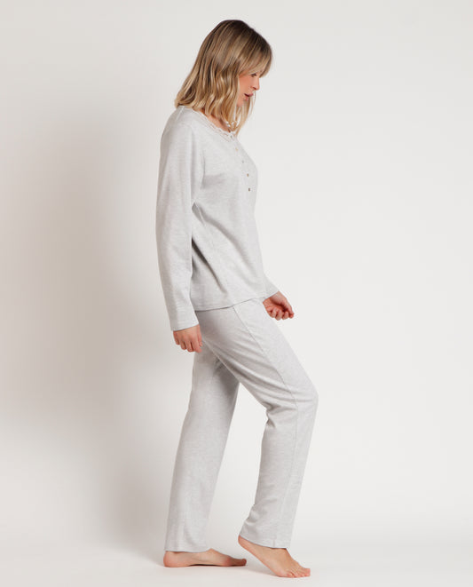 Pijama Manga Larga Tapeta Classic Soft para Mujer