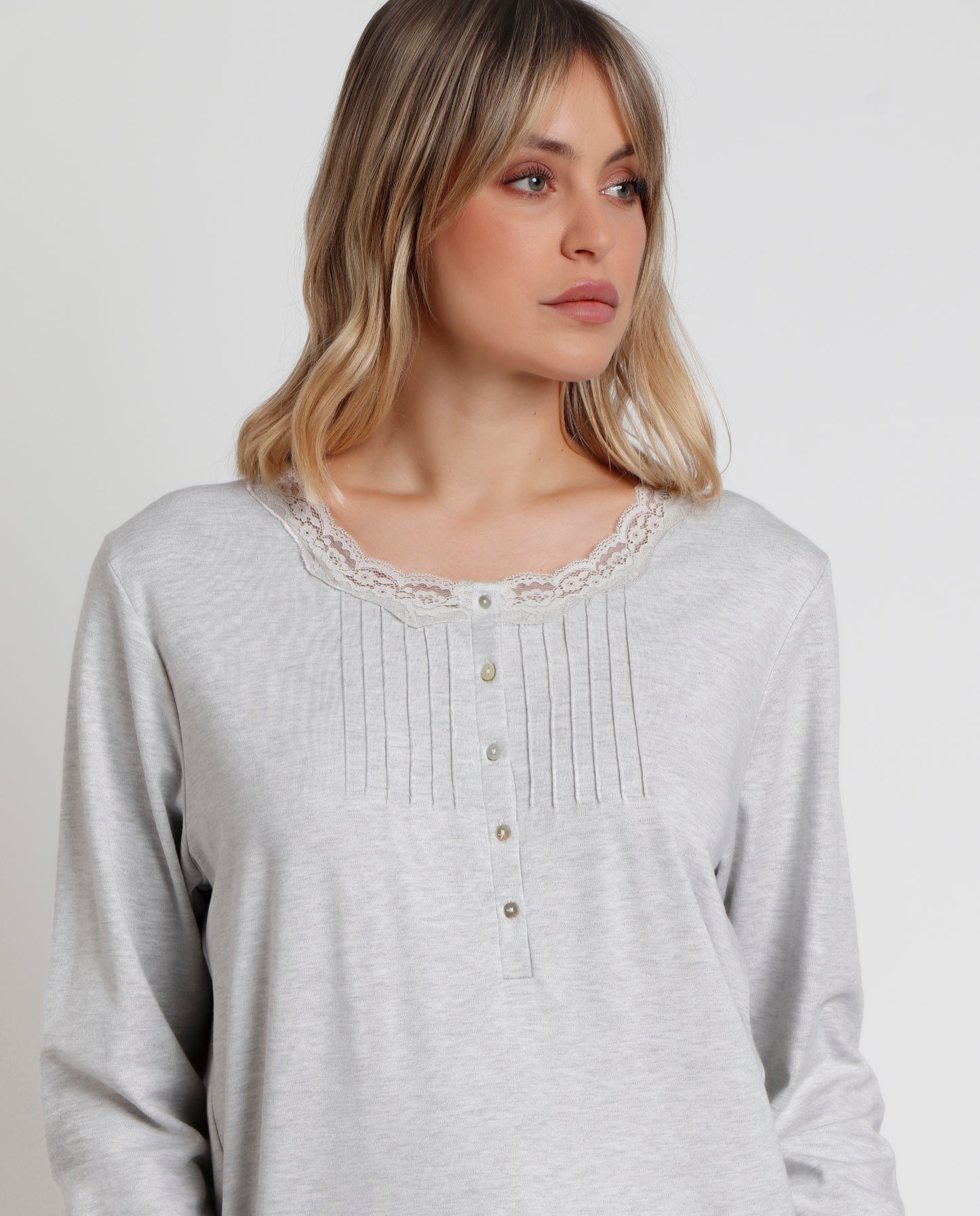 Pijama Manga Larga Tapeta Classic Soft para Mujer