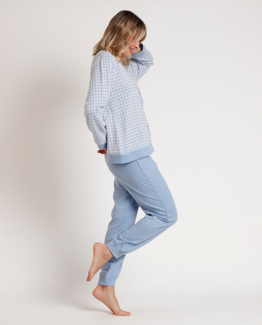 Pijama Abierto Manga Larga Punto Milano Dream para Mujer
