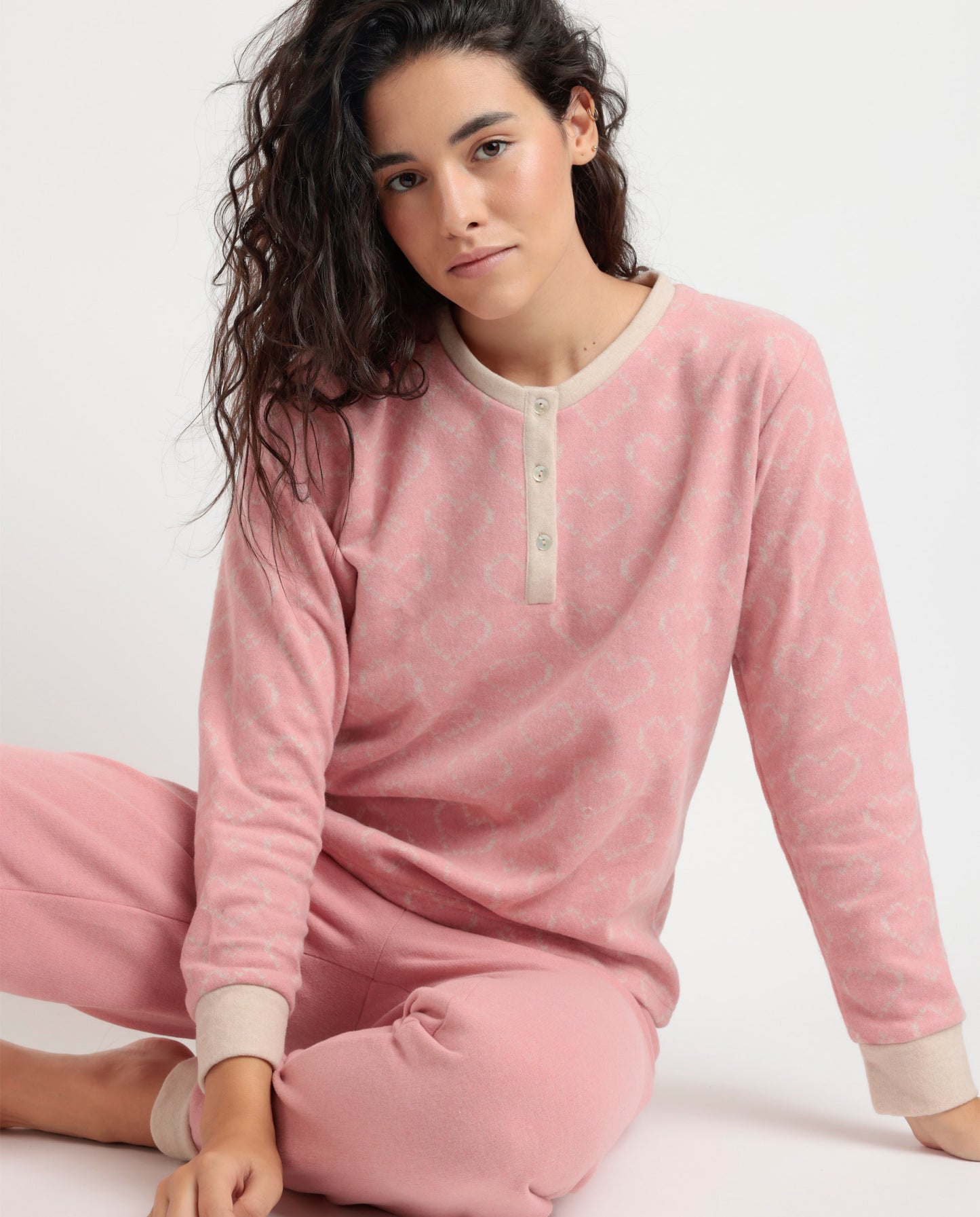 Pijama Manga Larga Tapeta Love To Love para Mujer