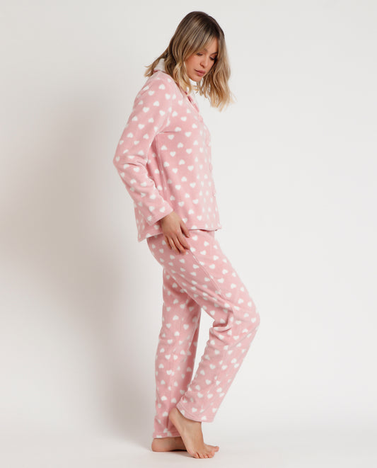 Pijama Abierto Manga Larga Corel L´amour para Mujer