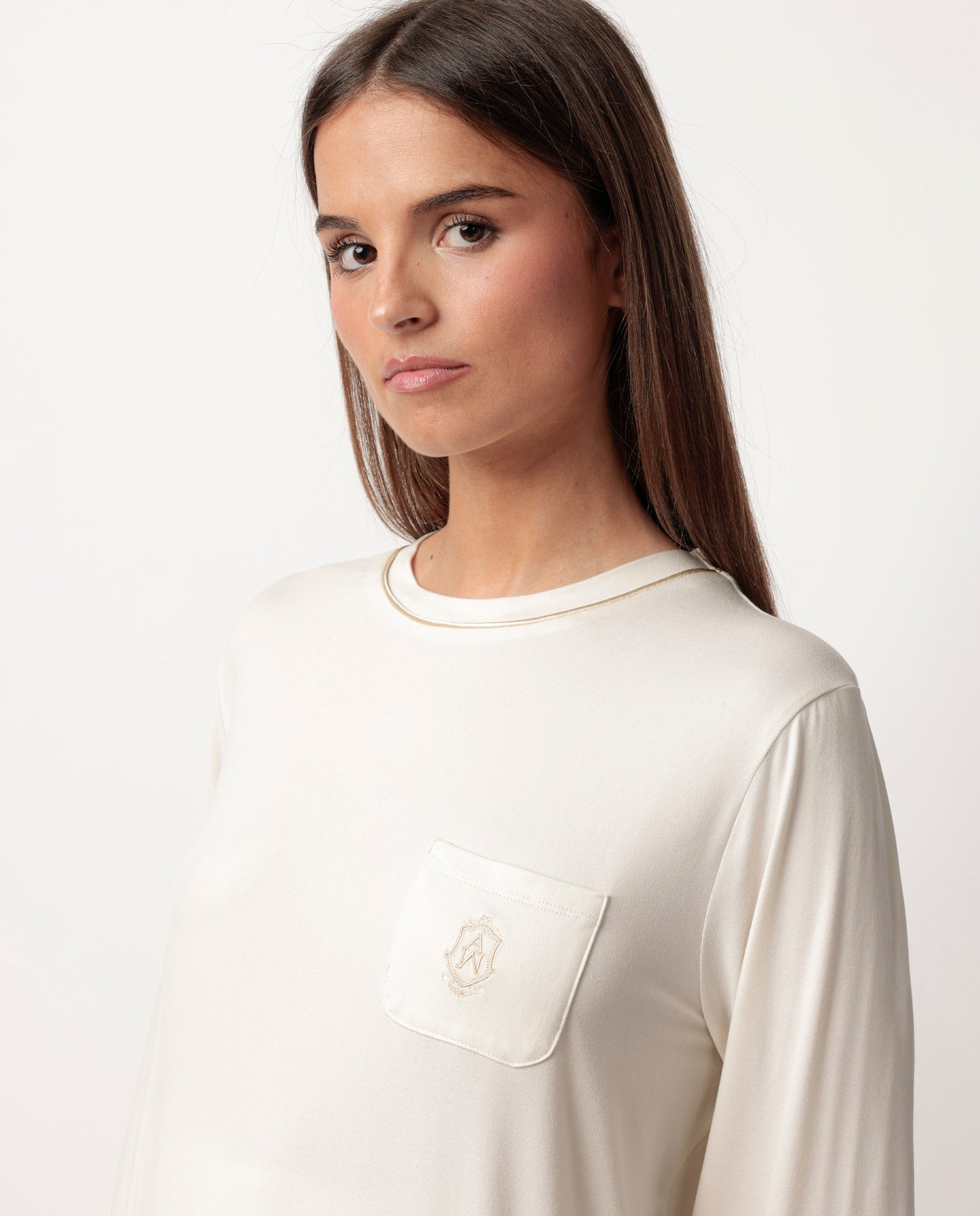 Pijama Manga Larga Soft Sleep Cava para Mujer