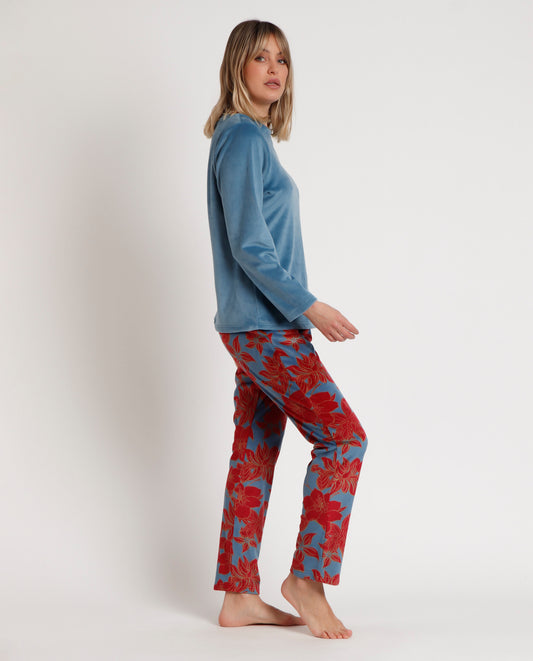 LUXURY Pijama Manga Larga Calentito Luxury Velvet para Mujer