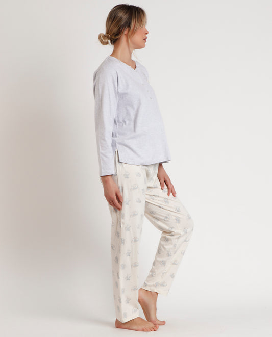 Pijama Manga Larga Maternity Dumbo Unique Mum para Mujer