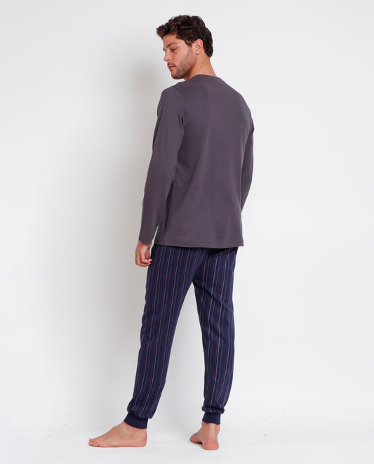 Pijama Manga Larga Gentlemen's Club A para Hombre