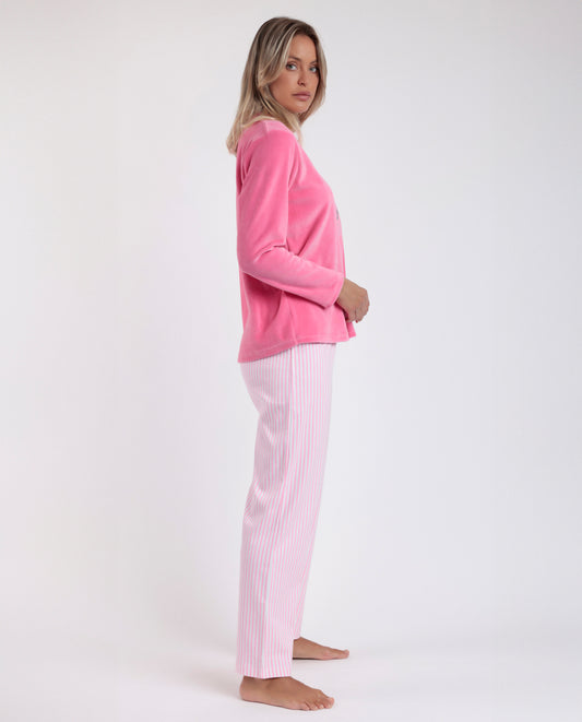 Pijama Manga Larga Love Pink para Mujer