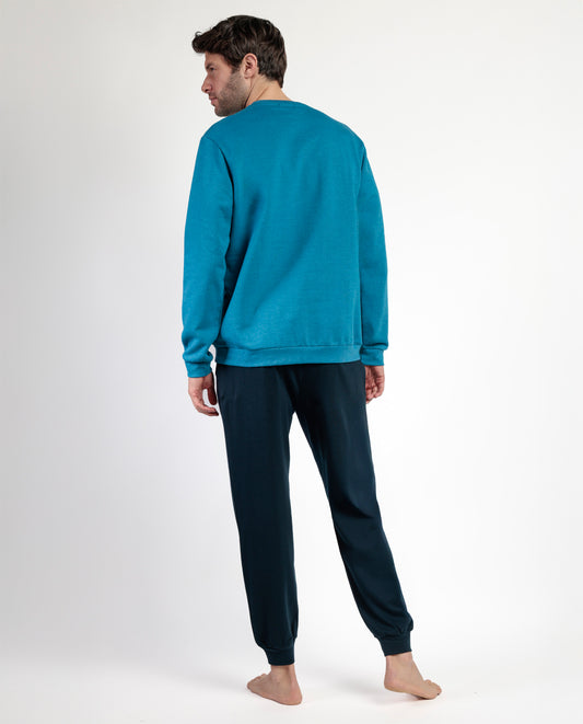 Pijama Manga Larga Felpa Snow para Hombre