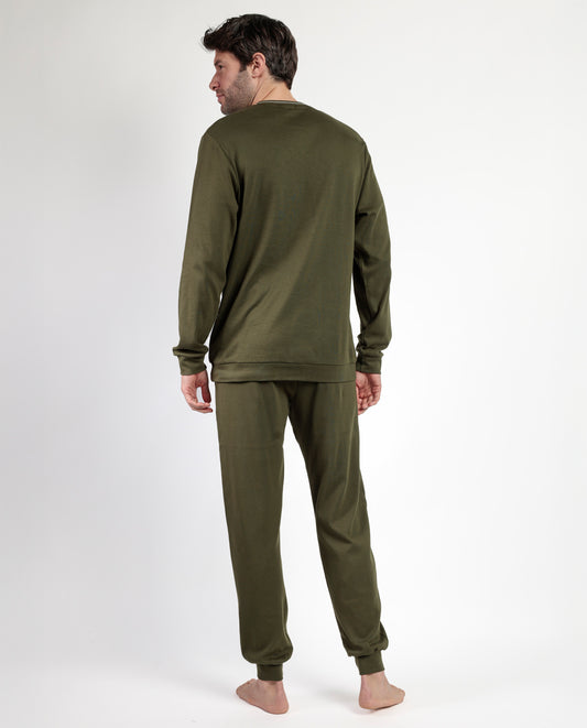 Pijama Manga Larga Embossing para Hombre