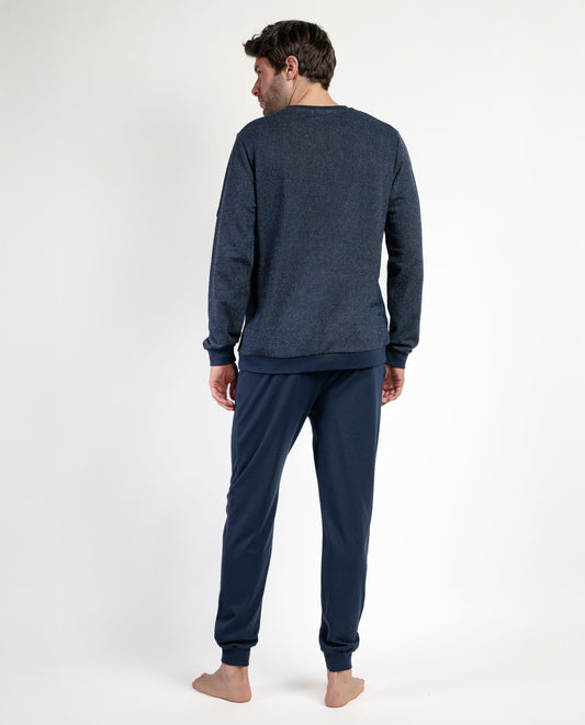 Pijama Manga Larga Felpa Ridge para Hombre