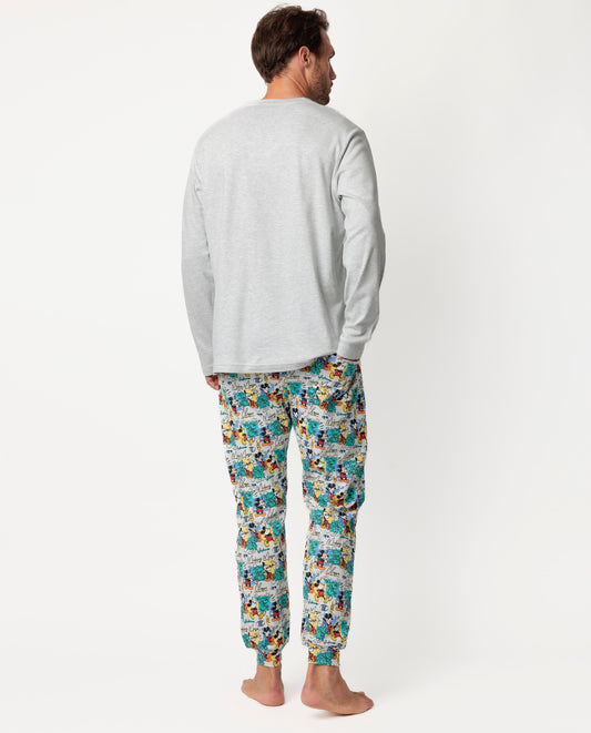 Pijama Manga Larga Original Mickey para Hombre
