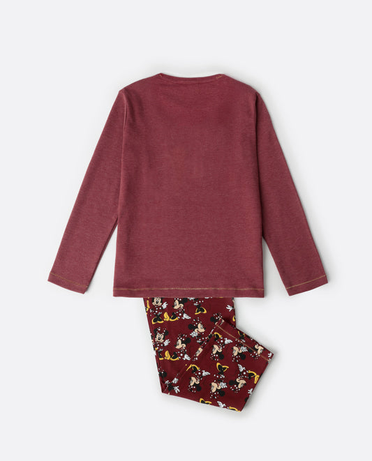 Pijama Manga Larga Minnie Mouse para Niña