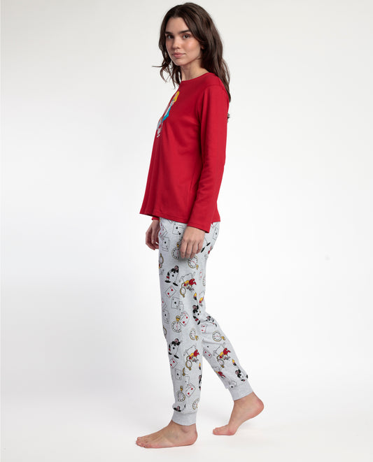 Pijama Manga Larga Red Alice in Wonderland para Mujer