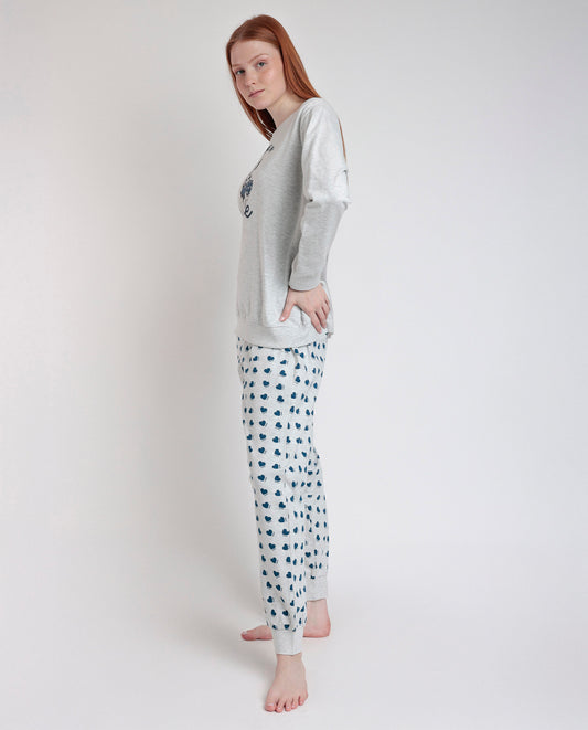 Pijama Manga Larga Felpa You Make Me Love para Mujer