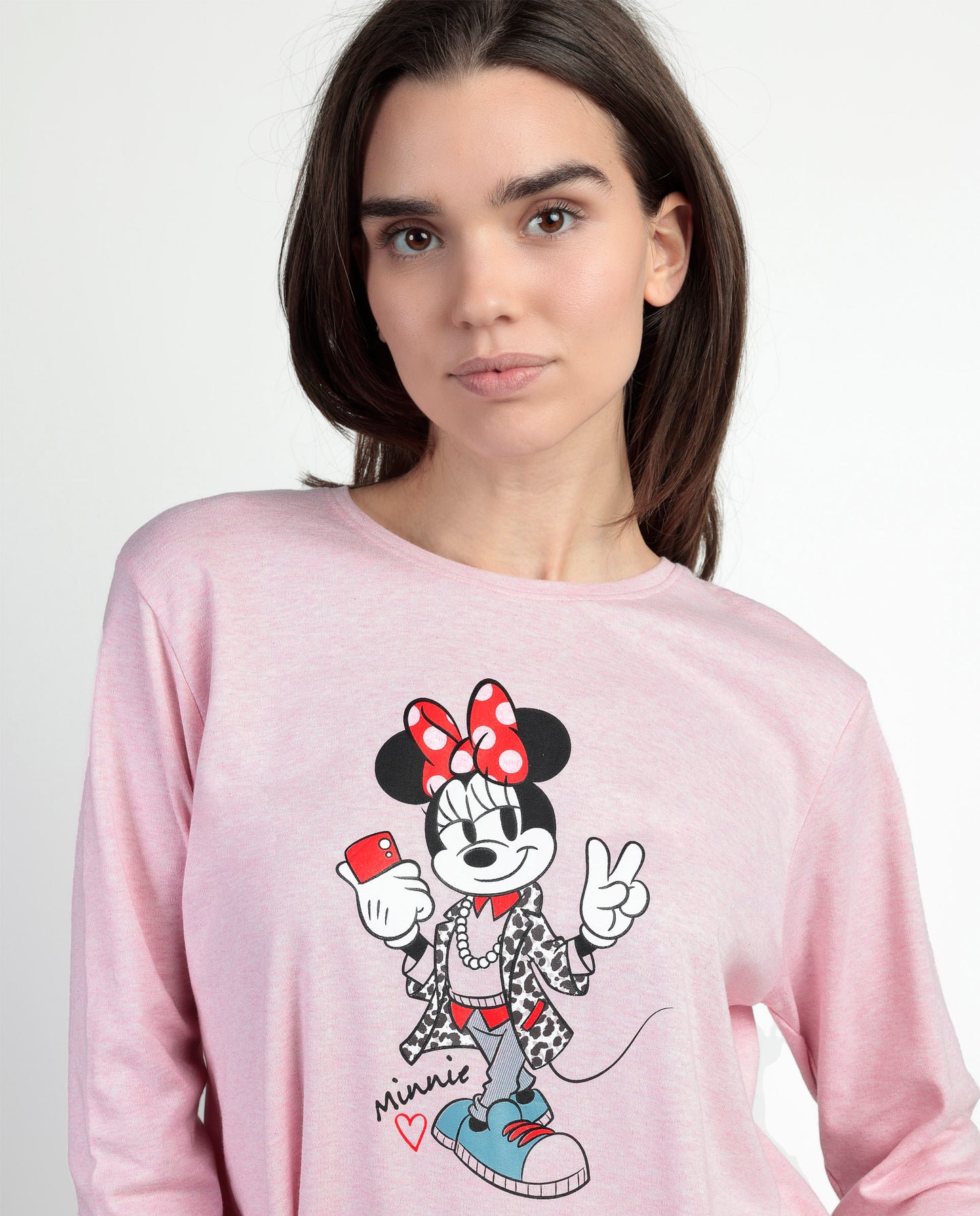 Pijama Manga Larga Minnie Skin para Mujer