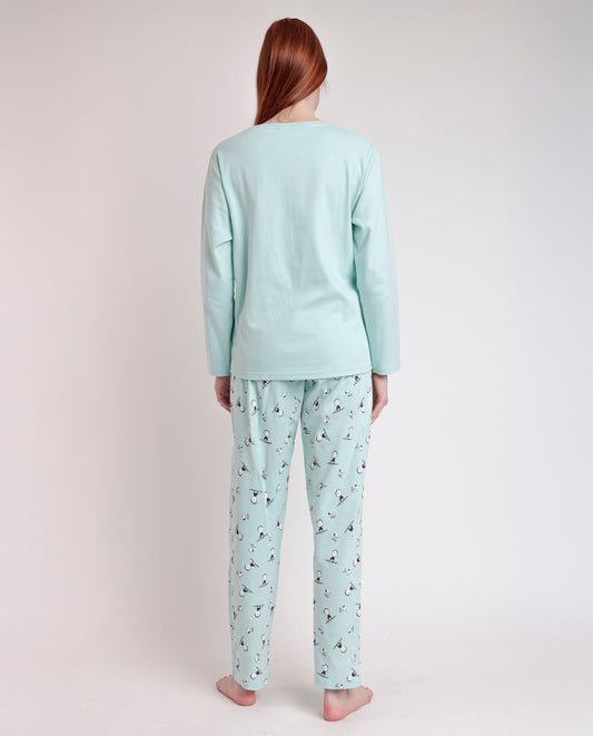 Pijama Manga Larga Sleep Society para Mujer