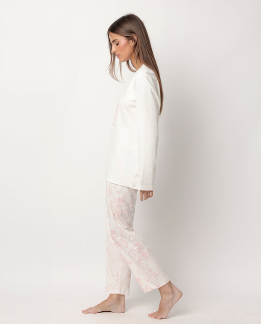 Pijama Manga Larga Toile De Jouy para Mujer