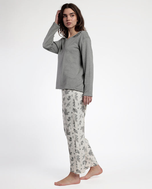 Pijama Manga Larga Winter Wood para Mujer