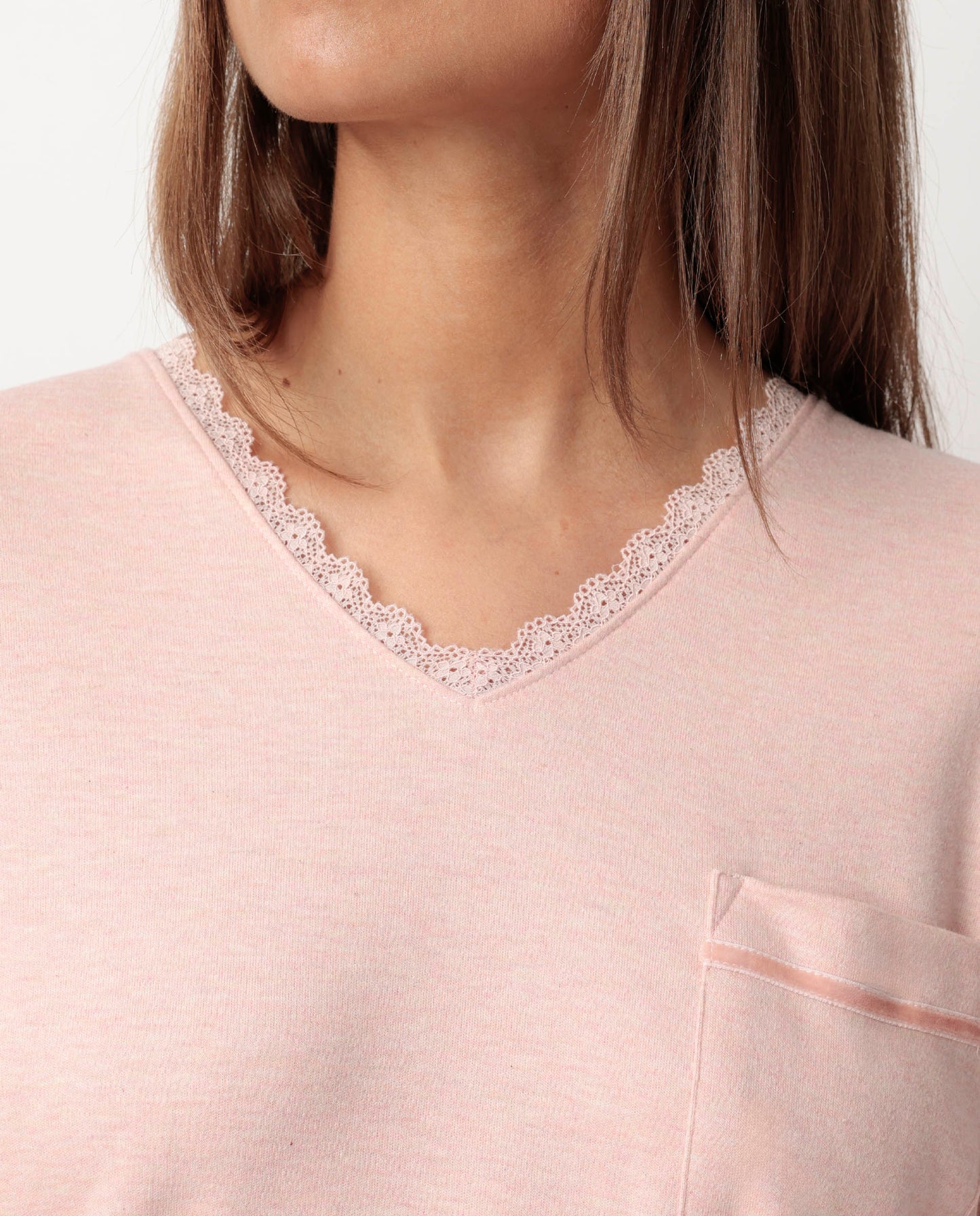 Pijama Manga Larga Dots & Flowers para Mujer