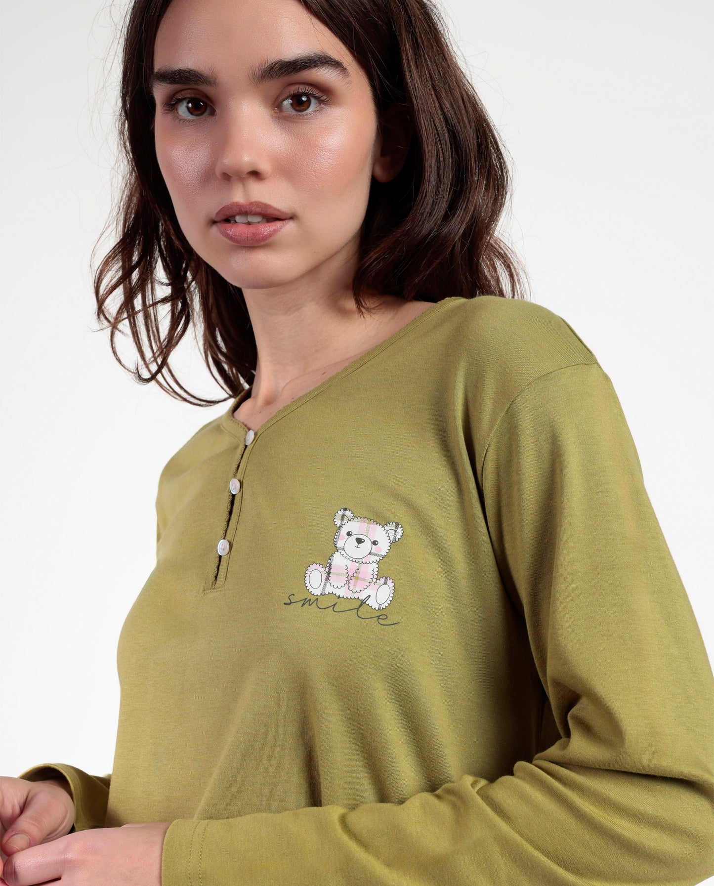 Pijama Manga Larga Tapeta Smile Everyday para Mujer