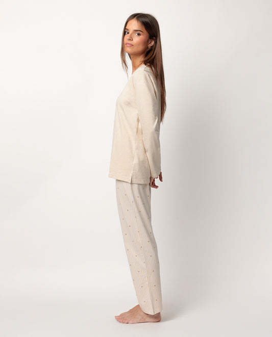 Pijama Manga Larga Tapeta Stripes And Stars para Mujer