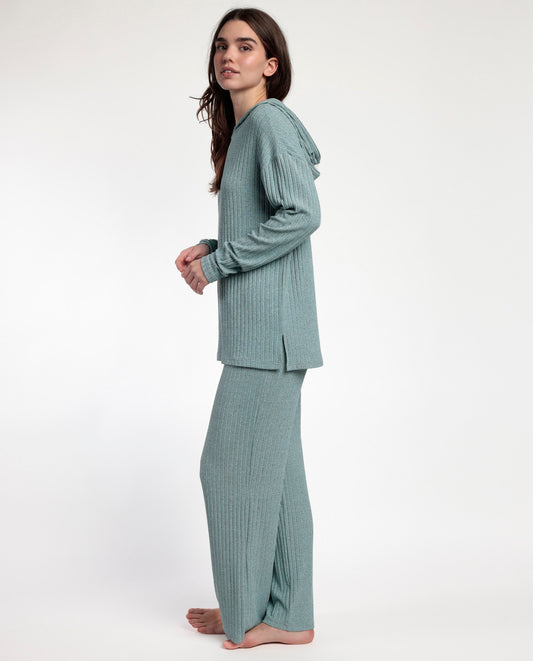 Pijama Manga Larga Capucha Canalé Tracksuit para Mujer