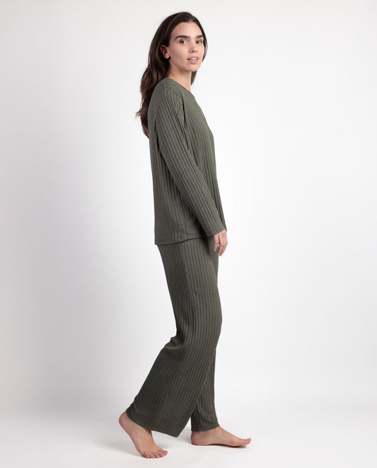 Pijama Manga Larga Canalé Tracksuit para Mujer