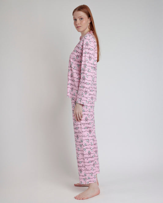 Pijama Manga Larga Abierto Marie para Mujer