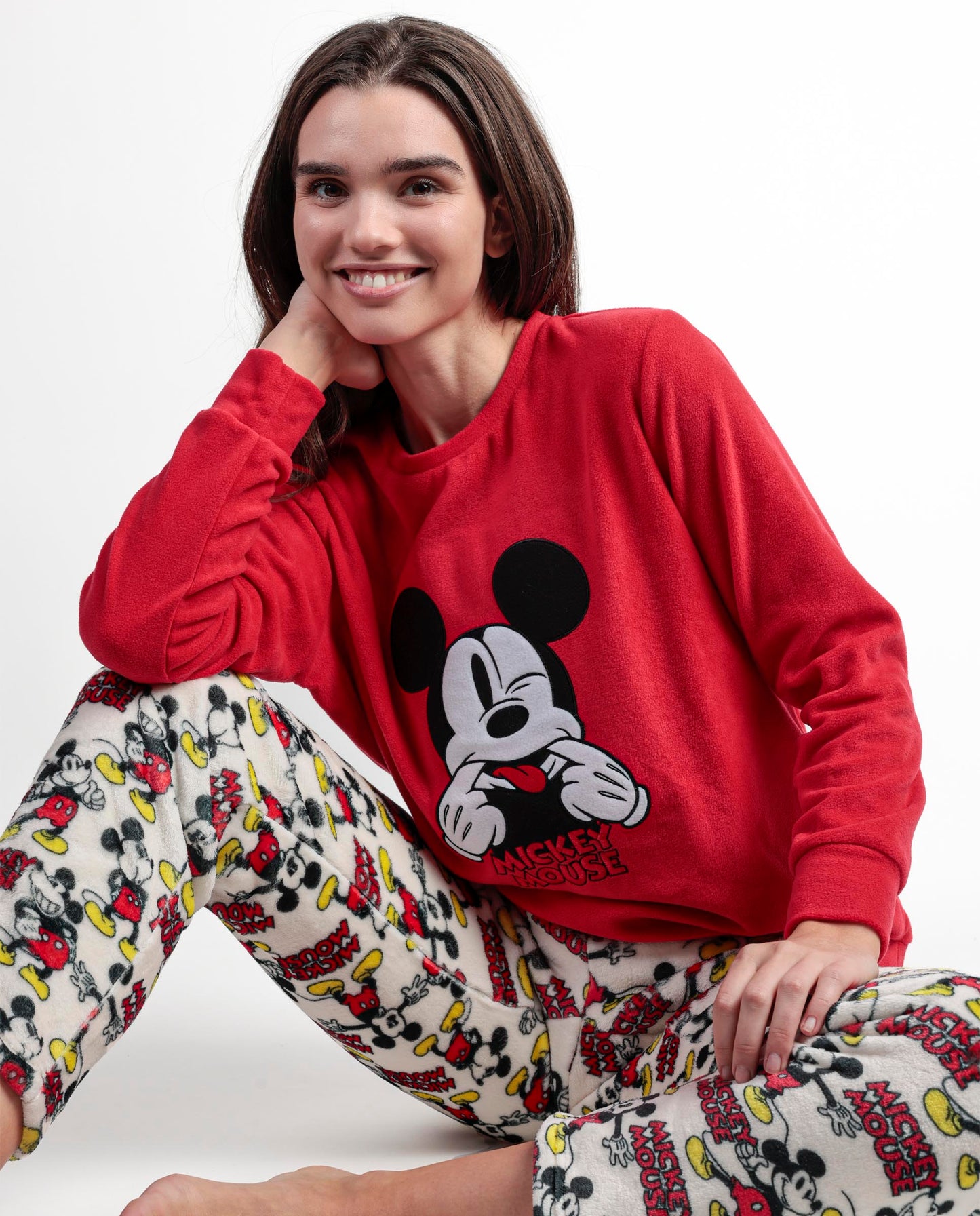 Pijama Manga Larga Calentito Best Mickey para Mujer