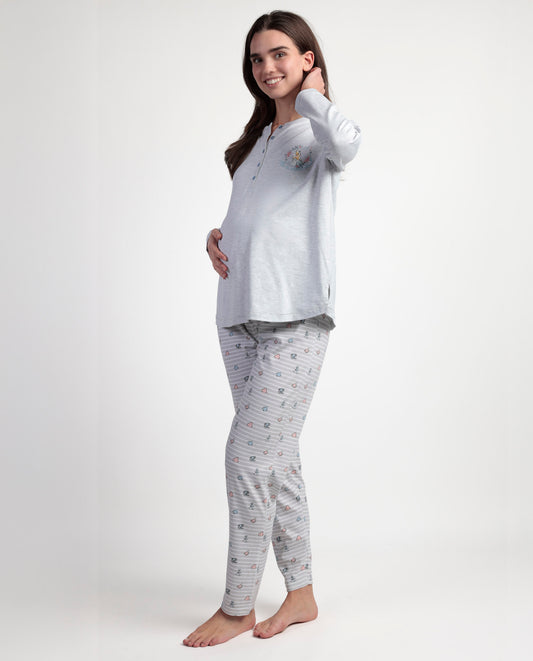 Pijama Manga Larga Tapeta Alicia Maternity para Mujer